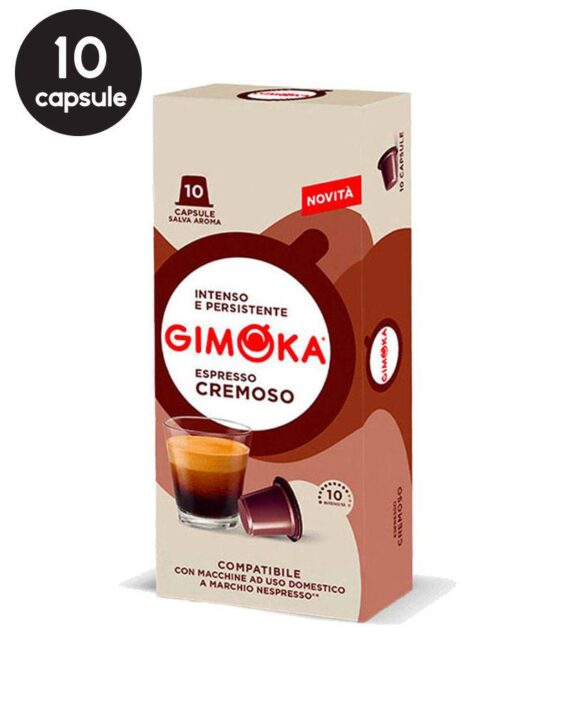 10 Capsule Gimoka Espresso Cremoso - Compatibile Nespresso