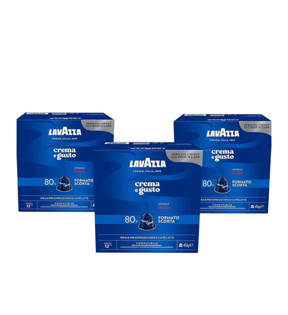 240 Capsule Aluminiu Lavazza Crema e Gusto – Compatibile Nespresso