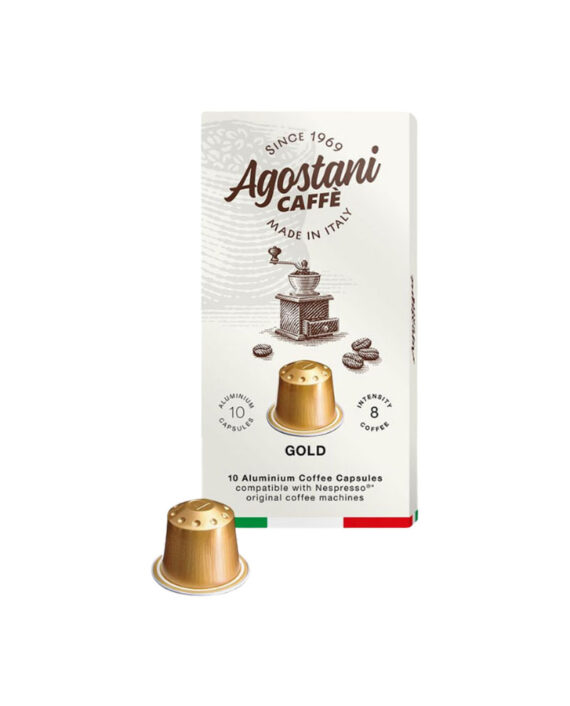 10 Capsule Aluminiu Agostani Gold - Compatibile Nespresso
