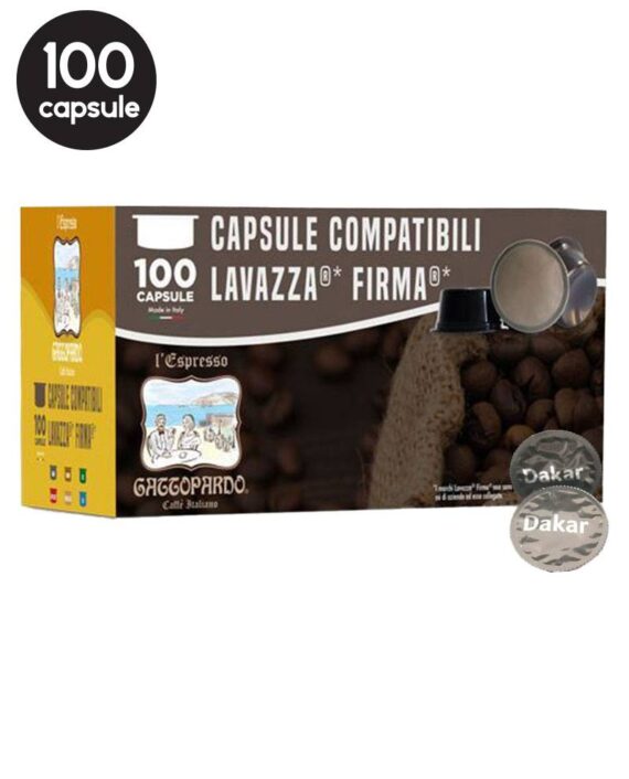 100 Capsule Caffe Gattopardo Dakar – Compatibile Lavazza Firma