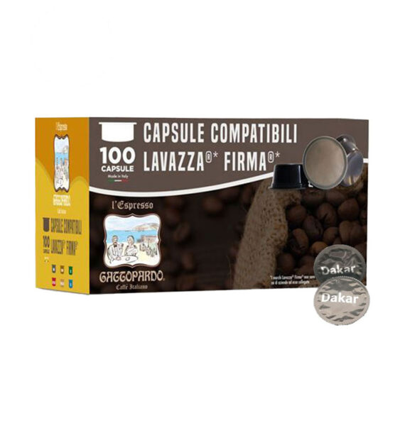 100 Capsule Caffe Gattopardo Dakar – Compatibile Lavazza Firma