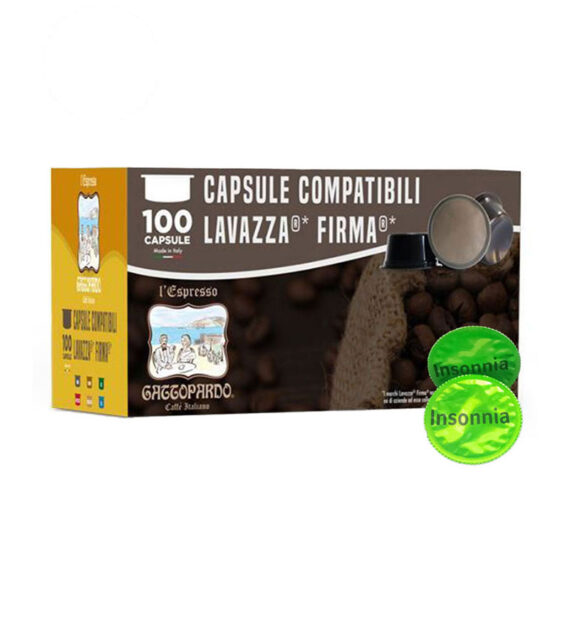 100 Capsule Caffe Gattopardo Insonnia – Compatibile Lavazza Firma