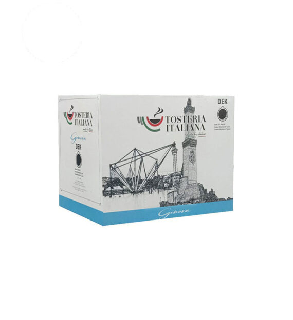 100 Capsule Tosteria Italiana Genova Dek - Compatibile ESE44