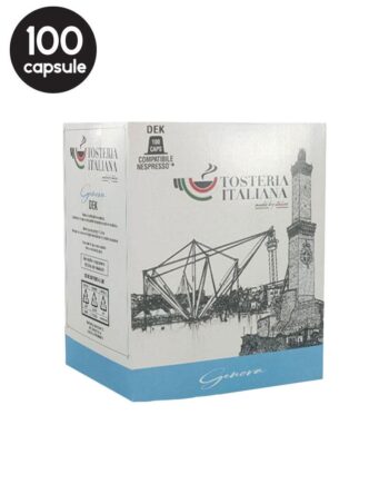 100 Capsule Tosteria Italiana Genova Dek - Compatibile Nespresso