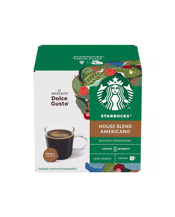 12 Capsule Starbucks House Blend Americano – Compatibile Dolce Gusto
