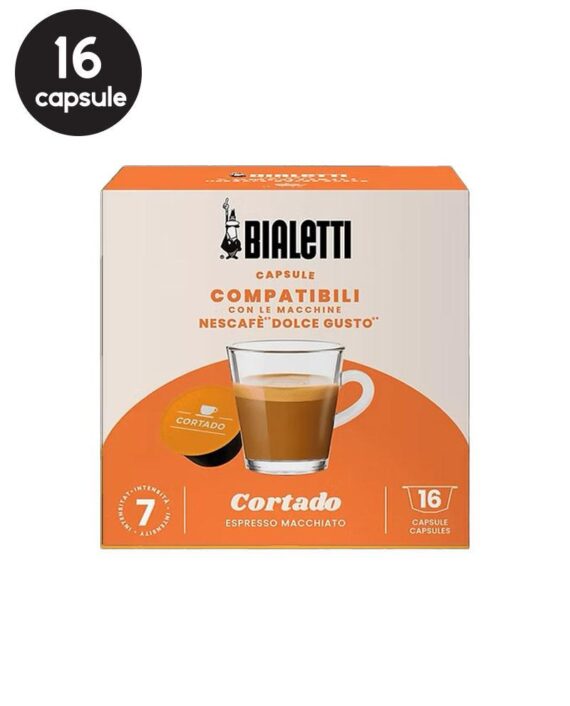 16 Capsule Bialetti Cortado - Compatibile Dolce Gusto