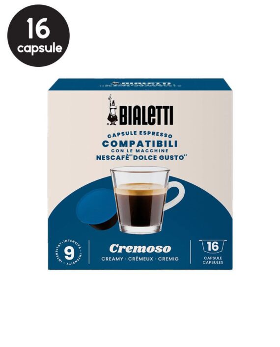 16 Capsule Bialetti Cremoso- Compatibile Dolce Gusto