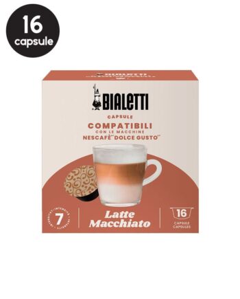16 Capsule Bialetti Latte Macchiato - Compatibile Dolce Gusto