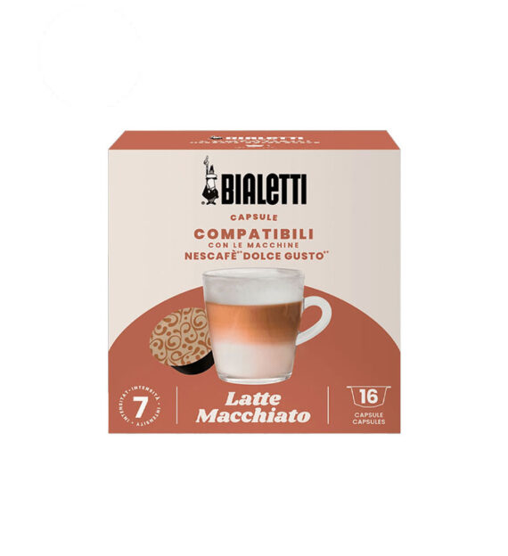 16 Capsule Bialetti Latte Macchiato - Compatibile Dolce Gusto