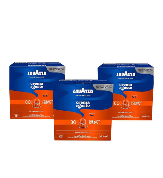 240 Capsule Aluminiu Lavazza Crema e Gusto Forte – Compatibile Nespresso