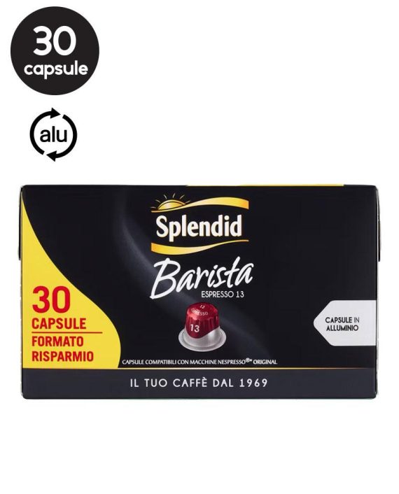 30 Capsule Aluminiu Splendid Barista – Compatibile Nespresso
