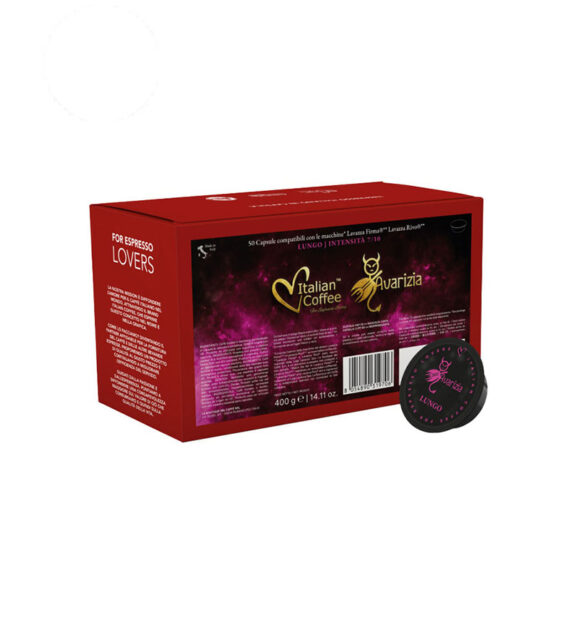 50 Capsule Italian Coffee Espresso Avarizia - Compatibile Lavazza Firma