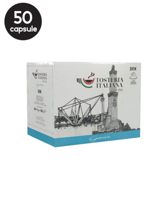 50 Capsule Tosteria Italiana Genova Dek - Compatibile Dolce Gusto