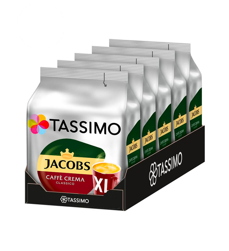 80 Capsule Tassimo Jacobs Caffe Crema Classico XL 80 Capsule Tassimo Jacobs Caffe Crema Classico XL