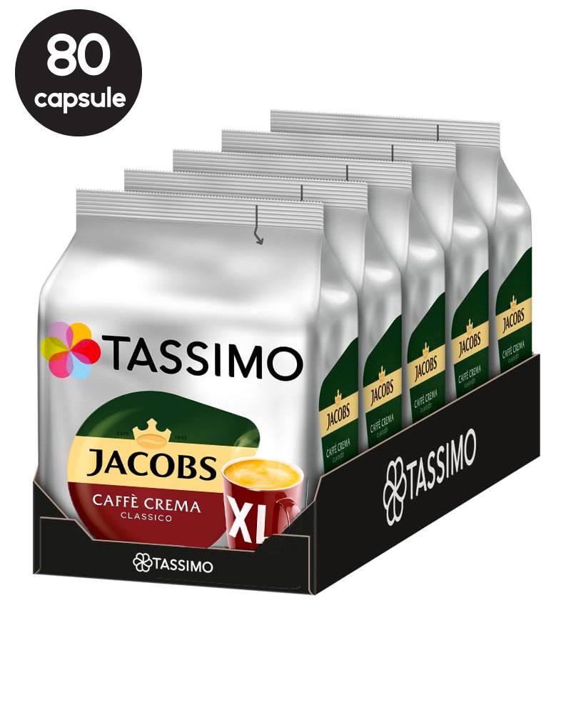 80 Capsule Tassimo Jacobs Caffe Crema Classico XL 80 Capsule Tassimo Jacobs Caffe Crema Classico XL