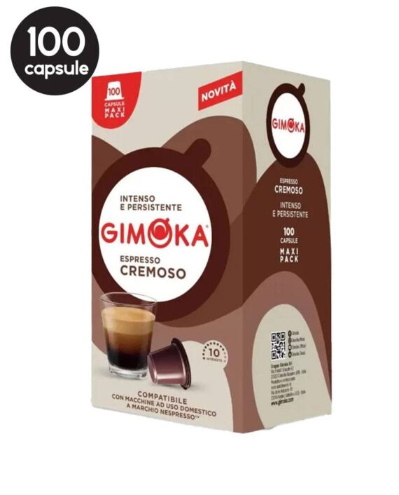 100 Capsule Gimoka Espresso Cremoso - Compatibile Nespresso
