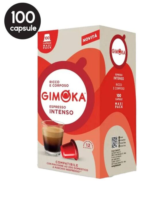 100 Capsule Gimoka Espresso Intenso - Compatibile Nespresso