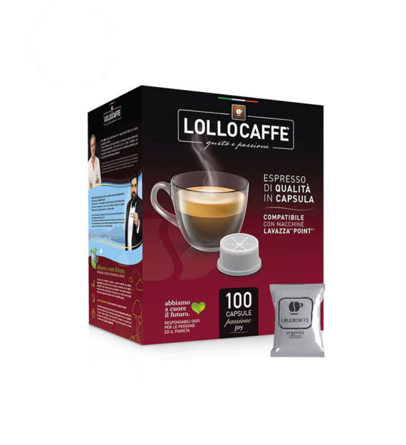 100 Capsule Lollo Caffe Espresso Argento – Compatibile Espresso Point