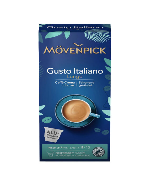 10 Capsule Aluminiu Movenpick Gusto Italiano Lungo - Compatibile Nespresso