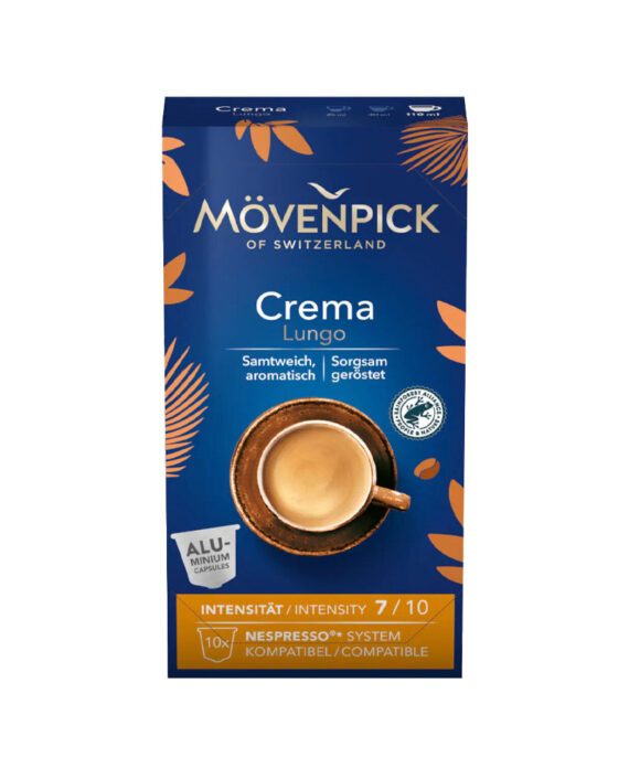 10 Capsule Aluminiu Movenpick Crema Lungo - Compatibile Nespresso