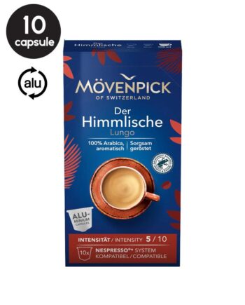 10 Capsule Aluminiu Movenpick Himmliche Lungo - Compatibile Nespresso