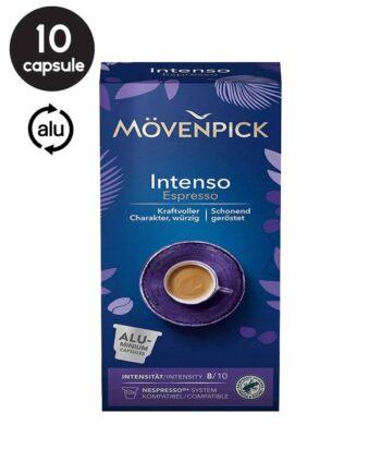10 Capsule Aluminiu Movenpick Intenso - Compatibile Nespresso