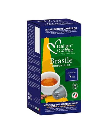 20 Capsule Italian Coffee Espresso Brasile – Compatibile Nespresso – Kafferoma