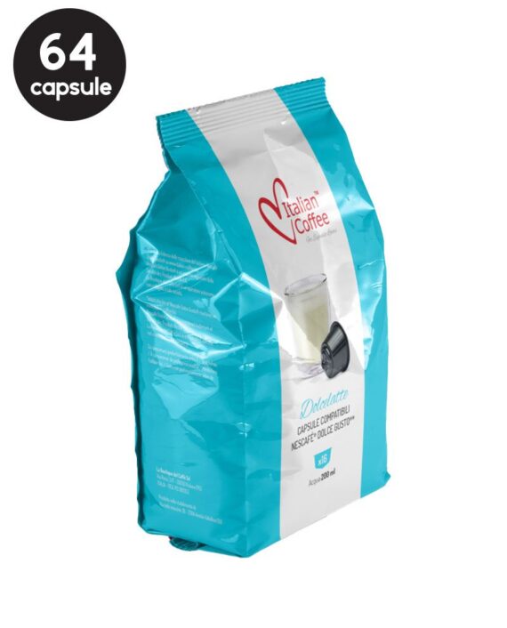 64 Capsule Italian Coffee Lapte - Compatibile Dolce Gusto