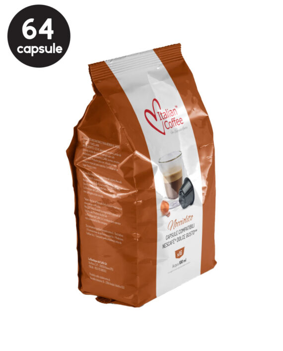 64 Capsule Italian Coffee Nocciolito - Compatibile Dolce Gusto