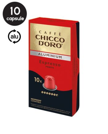 10 Capsule Aluminiu Chicco D'oro Espresso Forte - Compatibile Nespresso