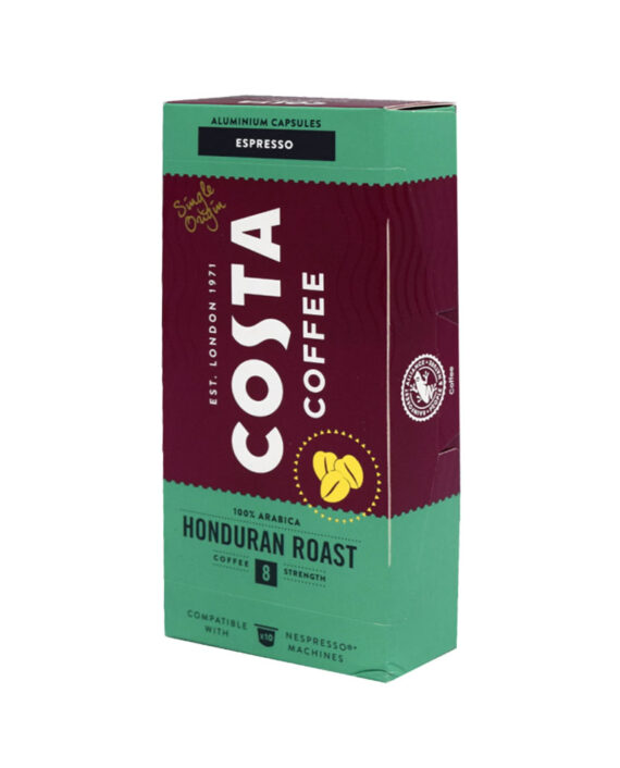 10 Capsule Aluminiu Costa Coffee Honduran Roast – Compatibile Nespresso