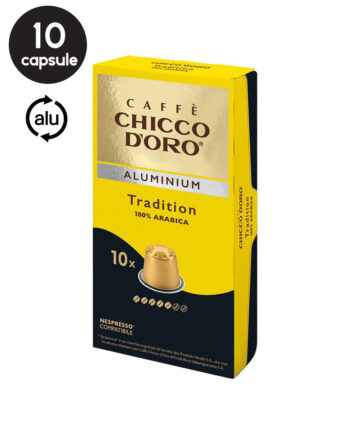 10 Capsule Aluminiu Chicco D'oro Tradition - Compatibile Nespresso