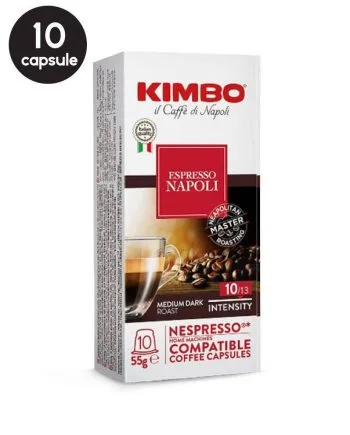 10 Capsule Kimbo Espresso Napoli - Compatibile Nespresso