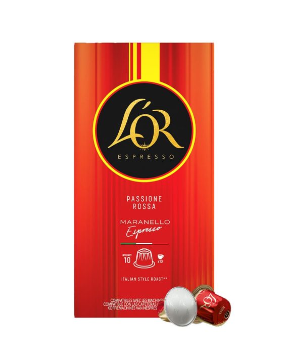 10 Capsule L'Or Passione Rossa Espresso Maranello  – Compatibile Nespresso