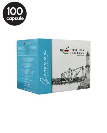 100 Capsule Tosteria Italiana Genova Dek - Compatibile A Modo Mio