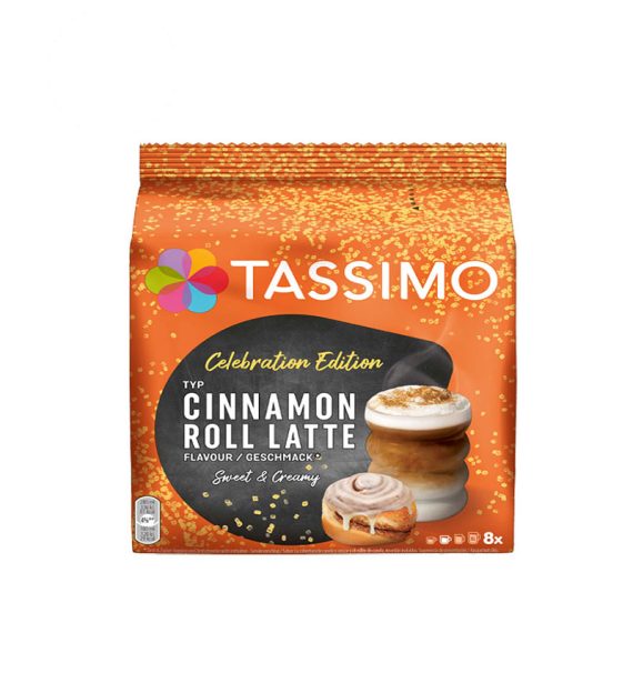 16 (8+8) Capsule Tassimo Cinnamon Roll Latte