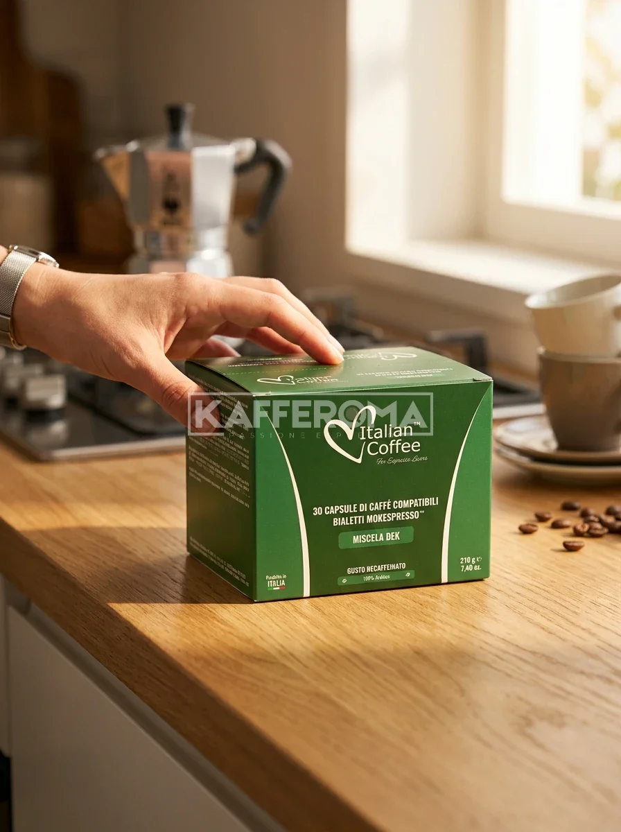 30 Capsule Italian Coffee Miscela Dek - Compatibile Bialetti 30 Capsule Italian Coffee Miscela Dek - Compatibile Bialetti