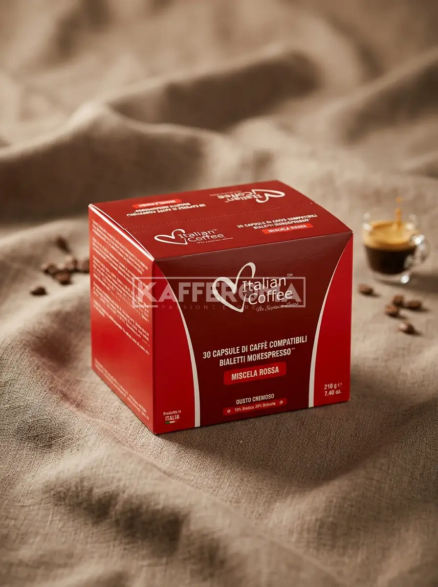 30 Capsule Italian Coffee Miscela Rossa - Compatibile Bialetti 30 Capsule Italian Coffee Miscela Rossa - Compatibile Bialetti