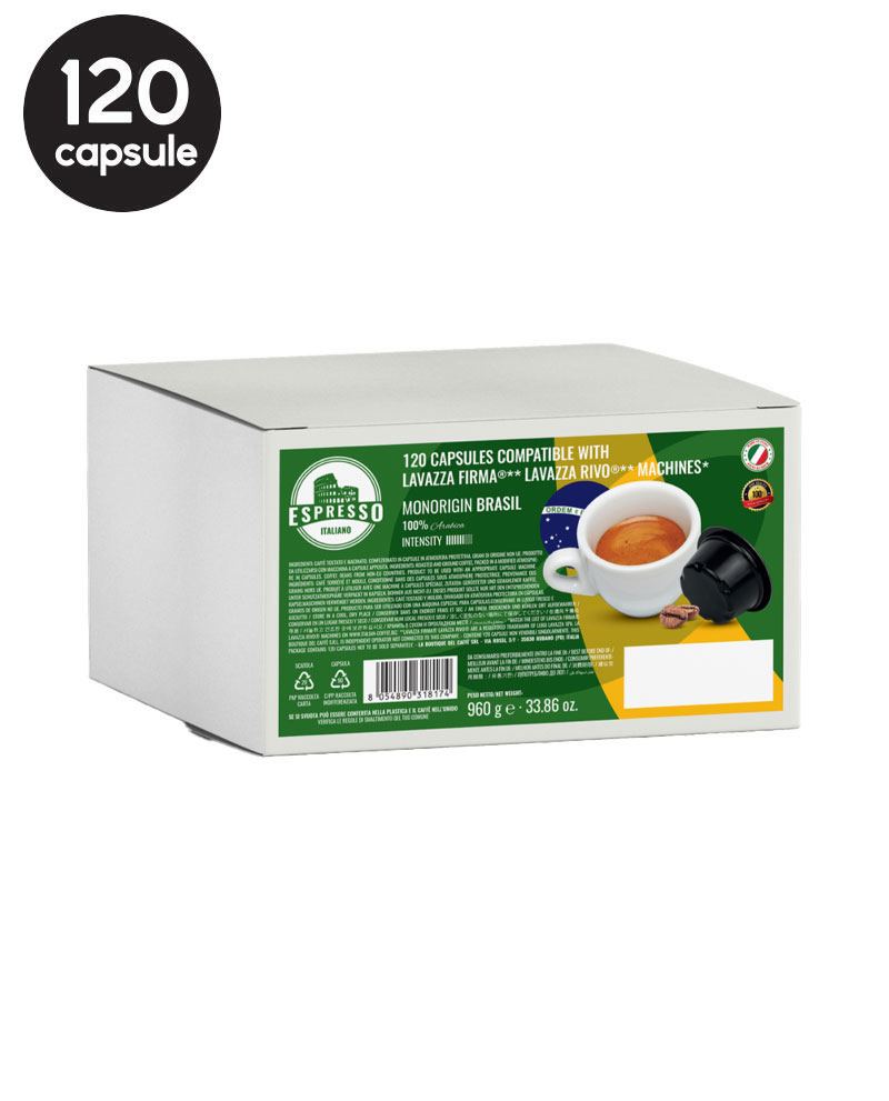 120 Capsule Italian Coffee Brasile - Compatibile Lavazza Firma 120 Capsule Italian Coffee Brasile - Compatibile Lavazza Firma