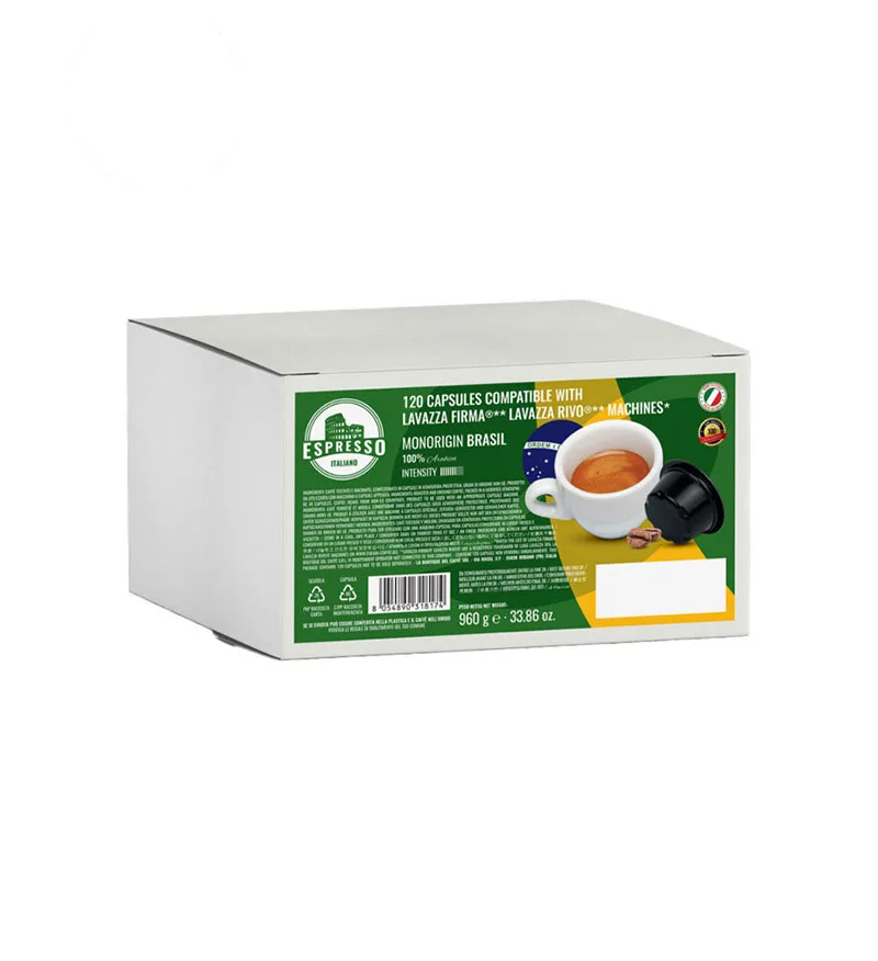120 Capsule Italian Coffee Brasile - Compatibile Lavazza Firma 120 Capsule Italian Coffee Brasile - Compatibile Lavazza Firma
