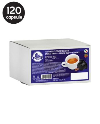 120 Capsule Italian Coffee Deka - Compatibile Lavazza Firma