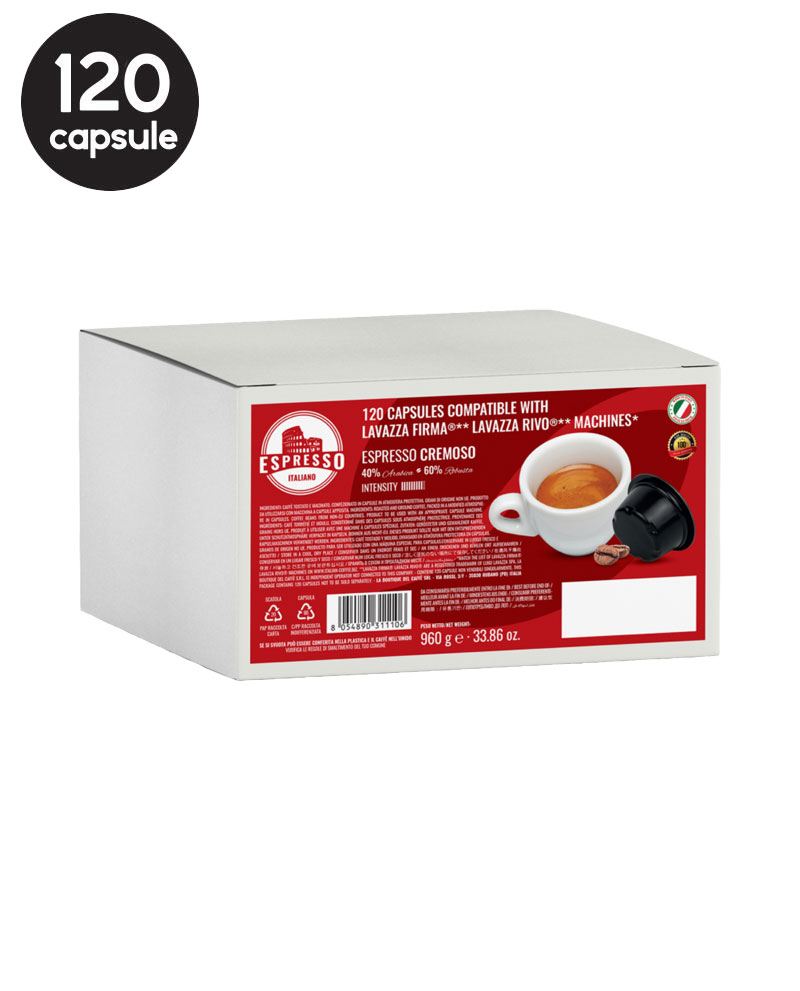 120 Capsule Italian Coffee Espresso Crema - Compatibile Lavazza Firma 120 Capsule Italian Coffee Espresso Crema - Compatibile Lavazza Firma