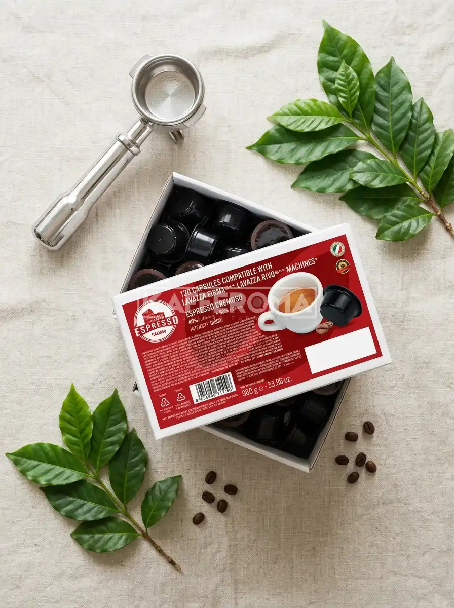 120 Capsule Italian Coffee Espresso Crema - Compatibile Lavazza Firma 120 Capsule Italian Coffee Espresso Crema - Compatibile Lavazza Firma