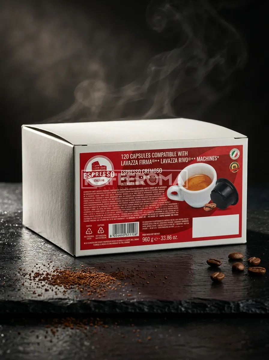120 Capsule Italian Coffee Espresso Crema - Compatibile Lavazza Firma 120 Capsule Italian Coffee Espresso Crema - Compatibile Lavazza Firma