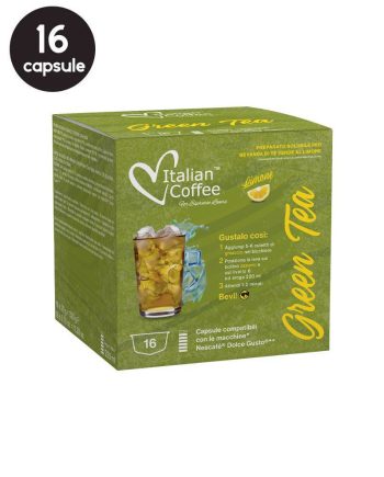 16 Capsule Italian Coffee Ceai Lamaie Verde - Compatibile Dolce Gusto