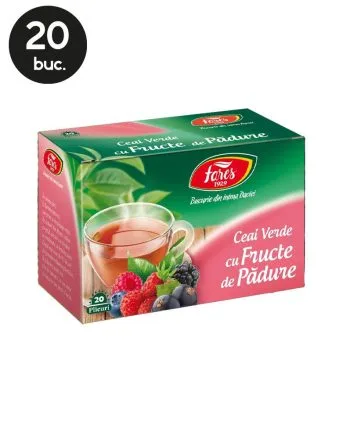 20 Plicuri Ceai Verde cu Fructe de Padure - Fares 20 Plicuri Ceai Verde cu Fructe de Padure - Fares