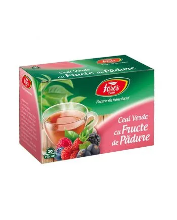 20 Plicuri Ceai Verde cu Fructe de Padure - Fares 20 Plicuri Ceai Verde cu Fructe de Padure - Fares