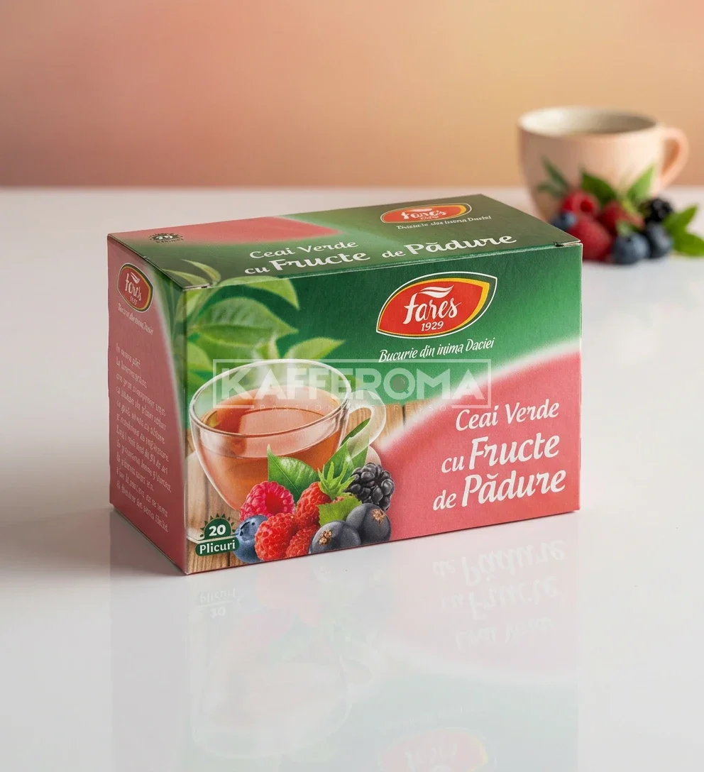 20 Plicuri Ceai Verde cu Fructe de Padure - Fares 20 Plicuri Ceai Verde cu Fructe de Padure - Fares