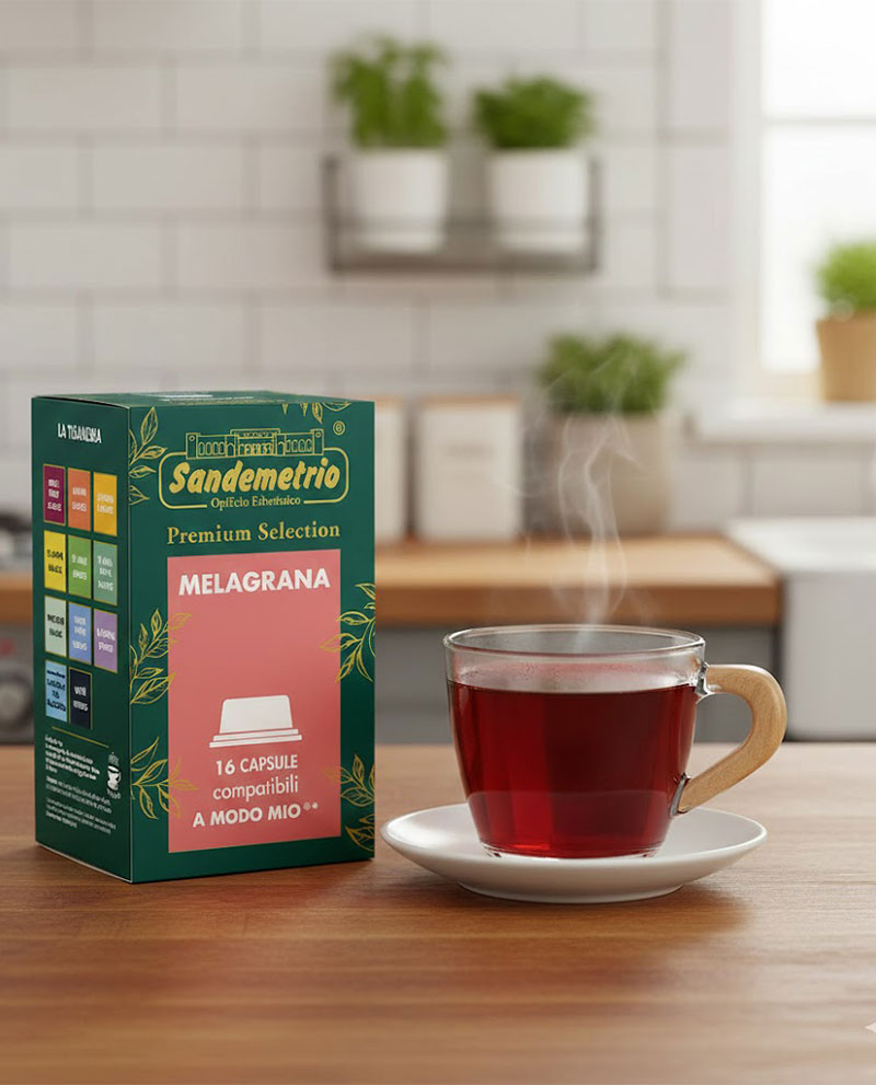 16 Capsule Sandemetrio Ceai Rodie - Compatibile A Modo Mio 16 Capsule Sandemetrio Ceai Rodie - Compatibile A Modo Mio