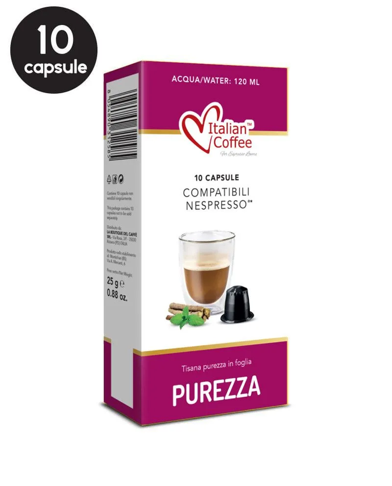10 Capsule Italian Coffee Purezza Ceai de Plante – Compatibile Nespresso 10 Capsule Italian Coffee Purezza Ceai de Plante – Compatibile Nespresso